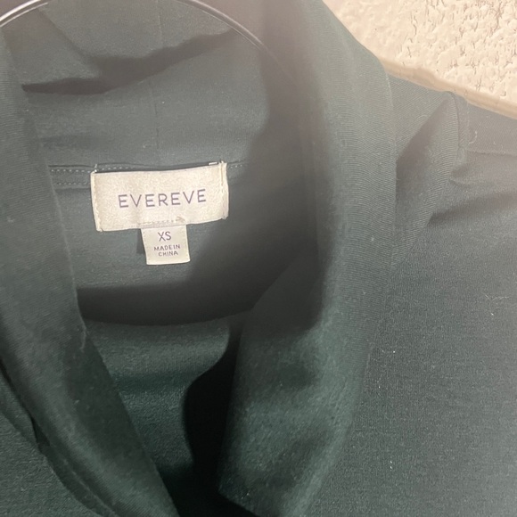 Evereve women’s blouse Gia Cowl Neck Cap Short Sleeve dark green Size XS - Picture 4 of 13